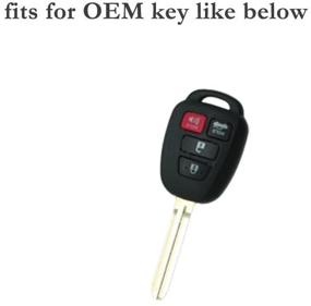 img 1 attached to 🔴 SEGADEN Red Silicone Remote Key Fob Cover Protector Case Skin Jacket Holder Compatible with Toyota 4 Button CV2407