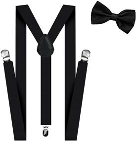 img 2 attached to 👔 Stylish and Versatile: Adjustable Solid Suspenders for Women and Men