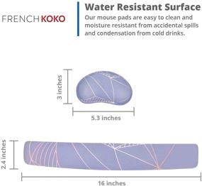 img 2 attached to French Koko Keyboard And Mouse Wrist Rest Support Superior Arm Wrist Pad Comfort Gel Memory Foam Desk Home Office School Computer Laptop Mac Pc Cute Comfortable Ergonomic (Cutesy Glam)