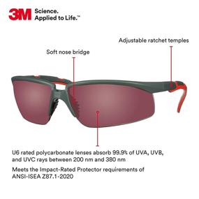 img 3 attached to Scratch-Resistant 3M Safety Glasses with Temples