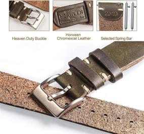 img 1 attached to Horween Leather Watch Bands For Men