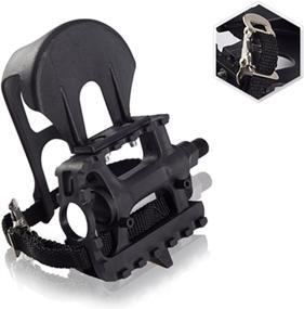 img 2 attached to 🏼 AbraFit 9/16-Inch Premium Quality Bicycle Pedals with Toe Clips, Straps, and Ample Toe-Room Area – Effortless Installation