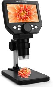 img 4 attached to 🔬 Micsci 4.3 Inch LCD Digital USB Microscope: 1000X Magnification, Video Recorder, Rechargeable Battery, and Adjustable Stand - Ideal for Coins, PCB Soldering, Repair, and Plants