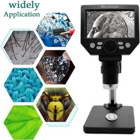 img 1 attached to 🔬 Micsci 4.3 Inch LCD Digital USB Microscope: 1000X Magnification, Video Recorder, Rechargeable Battery, and Adjustable Stand - Ideal for Coins, PCB Soldering, Repair, and Plants