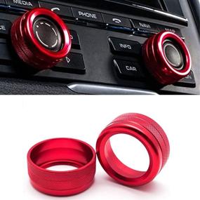 img 1 attached to Center Console AC Switch Multimedia Climate Control Volume Knob Ring Cover Trim For Porsche Cayenne &Amp