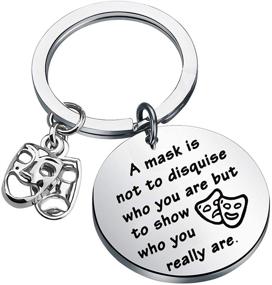 img 4 attached to Theatre Gift: WSNANG Drama Student Keychain - A Mask to Reveal Your True Identity - Theater Jewelry for Actors and Actresses