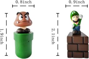 img 3 attached to 🎂 Set of 5 Mario Cake Toppers - Ideal for Mario-Themed Celebrations, Kids Birthday Parties, and Cake Decoration Supplies