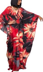 img 4 attached to Swimsuit Turkish Kaftans Wrinkle Dress8693