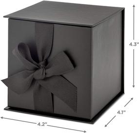 img 2 attached to 🎁 Small Gift Box with Lid - Hallmark Black Ribbon and Paper Fill