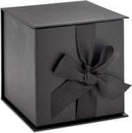 🎁 small gift box with lid - hallmark black ribbon and paper fill logo