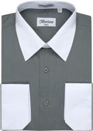 mens dress shirt convertible cuffs men's clothing logo