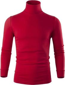 img 3 attached to SERHOM Turtleneck Combed Cotton Sleeve Sports & Fitness for Other Sports