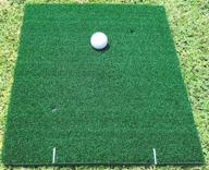 🏌️ golf hitting mat by slot it golf - two-layered, anti-slip for dirt & hard surfaces - 17.5" x 13.5" - premium nylon grass, eva foam & steel pegs - zero mat-slip at impact logo