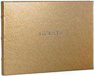 🔖 premium saffiano gold post guest book - elegant 8.5 x 6.75-inch journal logo