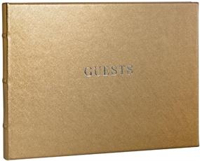 img 3 attached to 🔖 Premium Saffiano Gold POST Guest Book - Elegant 8.5 x 6.75-Inch Journal