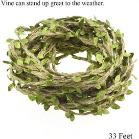 img 3 attached to 🌿 Boscoqo Double Sided Printing Green Olive Leaves Trim Ribbon Twine 10yards – Lifelike Vein Imprint Satin Soft Touch Decor, Garland, Balloon, Artificial Vines