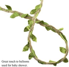 img 2 attached to 🌿 Boscoqo Double Sided Printing Green Olive Leaves Trim Ribbon Twine 10yards – Lifelike Vein Imprint Satin Soft Touch Decor, Garland, Balloon, Artificial Vines