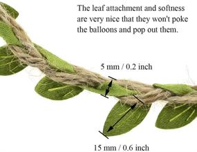 img 1 attached to 🌿 Boscoqo Double Sided Printing Green Olive Leaves Trim Ribbon Twine 10yards – Lifelike Vein Imprint Satin Soft Touch Decor, Garland, Balloon, Artificial Vines