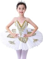 🩰 professional camisole skirted leotard: zx girl's ballet swan lake tutu costume - exquisite ballerina dancewear for fairy princesses логотип