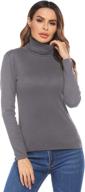 👚 unibelle women's turtleneck shirt: stylish & cozy slim fit long sleeve pullover top логотип