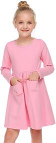 img 4 attached to 👧 Boyoo Casual Sleeve Pocket Girls' Clothing
