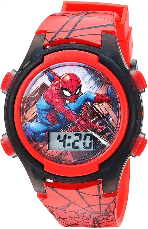 marvel quartz watch plastic strap logotipo