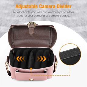 img 2 attached to FINPAC Protective Case Leather Crossbody Handbag For Fujifilm Instax Mini 11/ 9/ 8 / 8/ 90/ 70/ 40/ 26 / 25/ 7S/Mini LiPlay/Square SQ1/ SQ6 Polaroid PIC-300 Instant Camera With Film Pack Pocket (Pink)