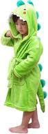 🐻 soft animal plush hooded bathrobe for boys and girls - kids sleepwear dressing gown gift logo
