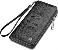 👝 genuine leather blocking wallet for men - laorentou men's accessories logo