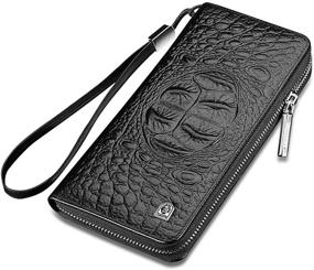 img 4 attached to 👝 Genuine Leather Blocking Wallet for Men - LAORENTOU Men's Accessories