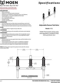 img 2 attached to 🚿 Moen 4792 M-PACT Valve - 2 Handle 3-Hole Roman Tub Valve with Adjustable 1/2-Inch CC Connection, N/A