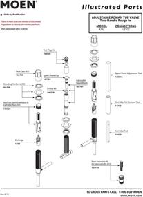 img 1 attached to 🚿 Moen 4792 M-PACT Valve - 2 Handle 3-Hole Roman Tub Valve with Adjustable 1/2-Inch CC Connection, N/A