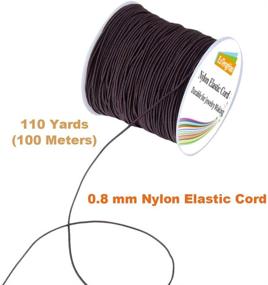 img 3 attached to 📿 EuTengHao 0.8mm Nylon Elastic Cord: Premium Bracelet & Necklace Making String - Brown Nylon Hand Knitting Cord for Beading, Jewelry & Decorative Crafts (110Yards/0.8mm)