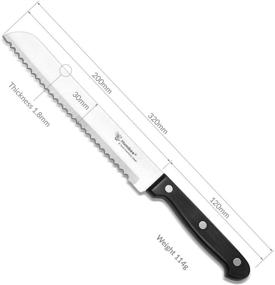 img 3 attached to HUMBEE Chef BK_Bl Stainless Serrated