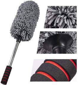 img 2 attached to 🚗 Portable Microfiber Car Duster Brush: Ideal for Exterior and Interior Cleaning with Long, Unbreakable Retractable Handle