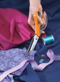 img 1 attached to Fiskars Softgrip Pinking Shears with 8 Inch Blade (98987097J), Comfortable Softgrip Handle