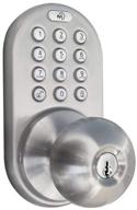 🔒 enhance interior security with milocks tkk-02sn digital door knob lock – satin nickel finish logo