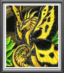 img 2 attached to Enhance Creativity with DIY Handwork Store 5D Yellow Dragon Diamond Painting Kits - Perfect for Adults and Kids!