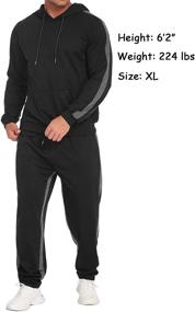 img 3 attached to COOFANDY Jogger Outfits Soccer Hooded Men's Clothing and Active