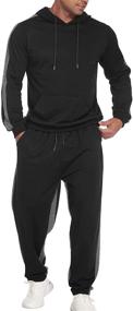 img 4 attached to COOFANDY Jogger Outfits Soccer Hooded Men's Clothing and Active