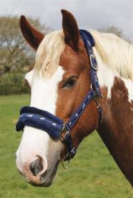 img 1 attached to Rhinegold Logo Headcollar Fleece Trim