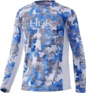 👕 huk kids' icon x camo long-sleeve shirt + spf sun protection logo