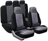 fh group fb107gray115 seat cover (premium fabric full set airbag compatible gray) logo