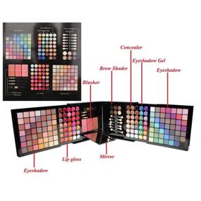 img 2 attached to Ultimate All-in-One Makeup Gift Set: PhantomSky 177 Colors Professional Cosmetic Palette for Contouring, Eyeshadow, Concealer, Eyebrows, Lips, Blush & Powder