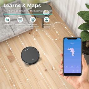 img 1 attached to 🤖 Робот-пылесос RoboMann380: Умный робот-пылесос с 2000Pa всасывающей мощностью, подключение к Alexa и приложению - идеален для шерсти домашних животных, ковров и всех типов полов.
