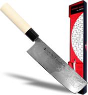 🔪 нож nakiri seki japan masamune - 6,3 дюйма (160 мм), японский овощной кухонный нож, отделка nashiji stain, нержавеющая сталь, ручка из шираки логотип