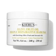 🌿 revitalize and nourish your hair with kiehl's olive fruit oil deeply repairative hair pak logo