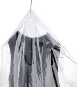 img 2 attached to 👕 Premium Clear 45-inch Dry Cleaning Laundry Garment Cover Bags by Hangerworld - Protect Clothes with 80 Gauge Polyethylene