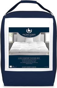 img 2 attached to 🛏️ Enhance Your Sleep Quality with the Pacific Coast Cotton Luxe Loft Feather Bed - Queen, White, True Baffle Box Design & Barrier Weave