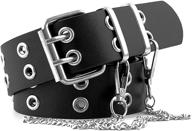 double grommet belt women pu leather waist belts detachable women's accessories logo